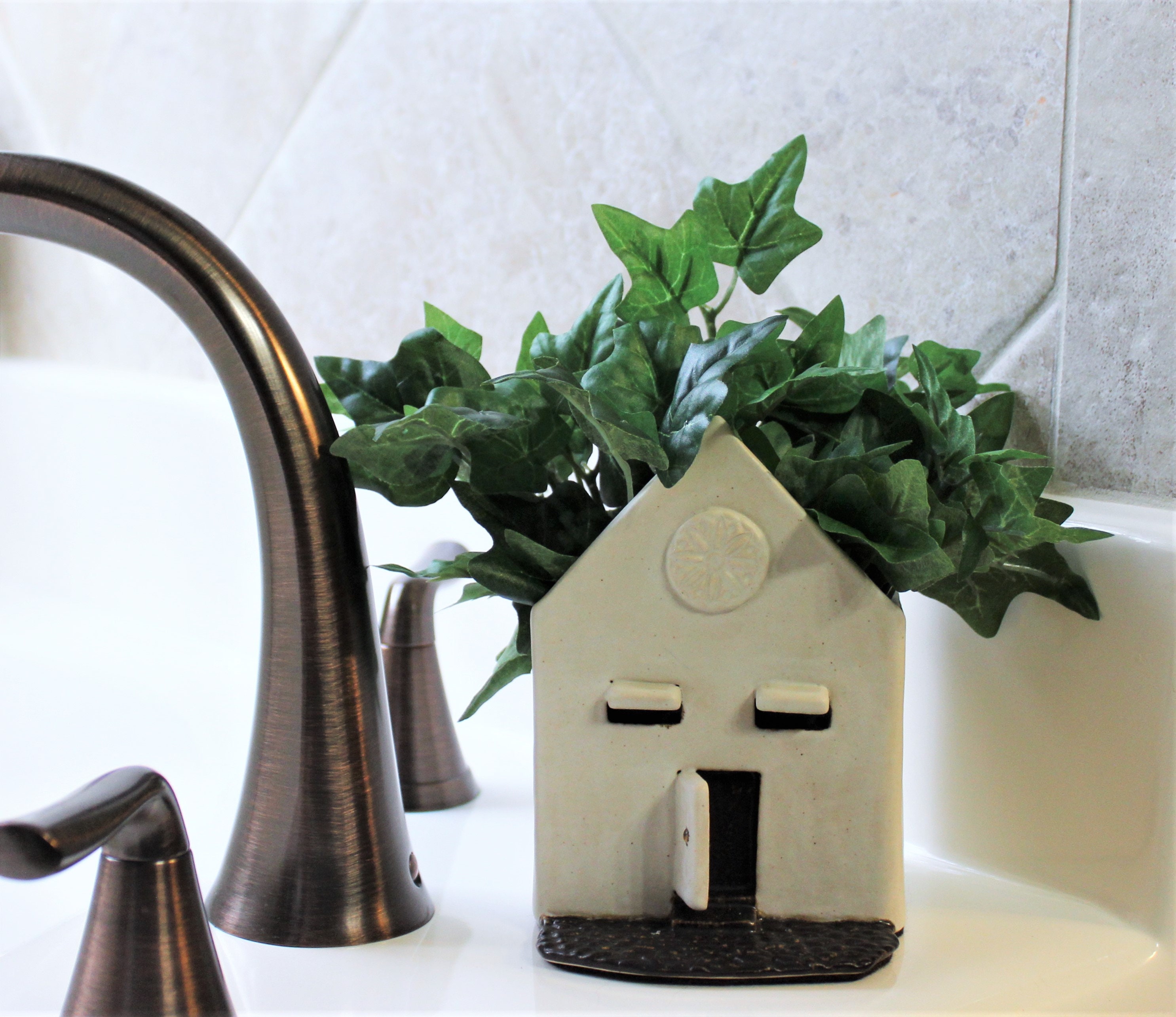 Succulent Garden Planter Ceramic Holder Cactus Succulent Garden Planter Ceramic Holder Cactus House Housewarming Stoneware Pottery