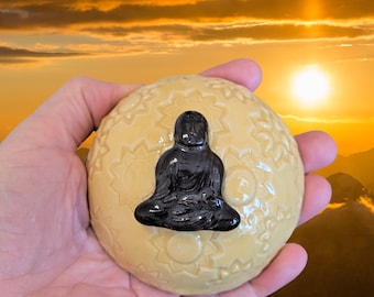 Shaman Rattle, Sitting Buddha, Meditation and Relaxation Tool, Meditation Journey, Inner Healing, Ceremonial Rattle, Spiritual Gift