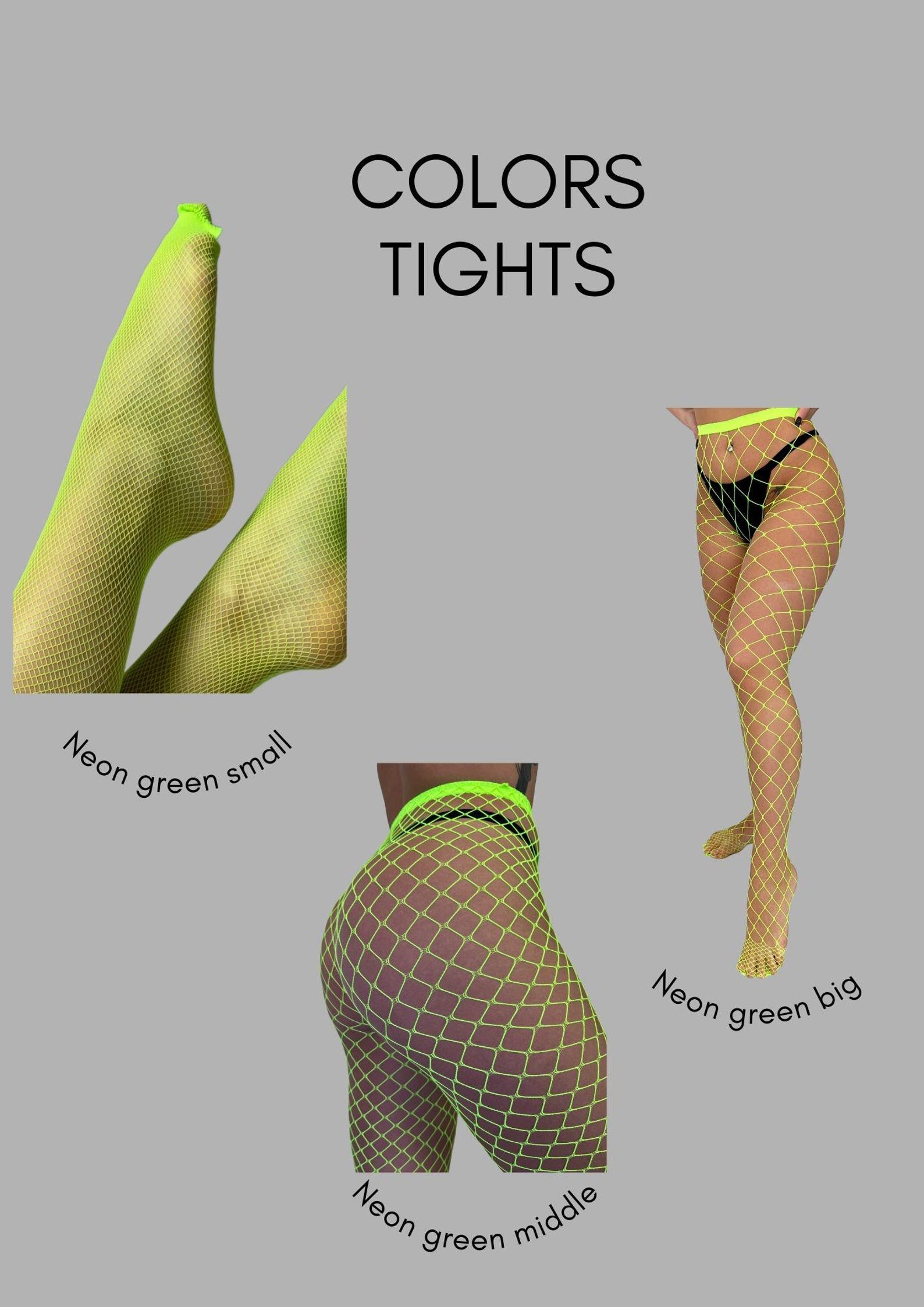 Fish Nets Atocking Neon Fishnet Tights, Fishnet Panty Hose, Fishnet Stockings, Festival ...