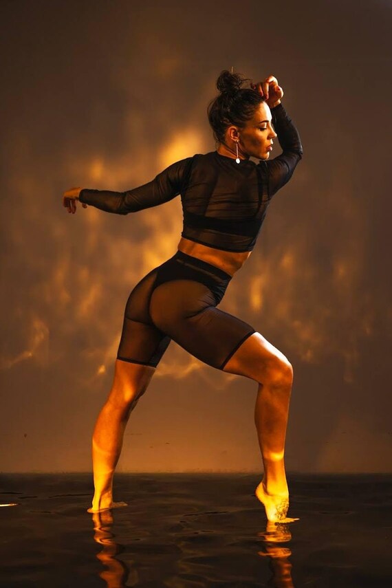 sheer dance top