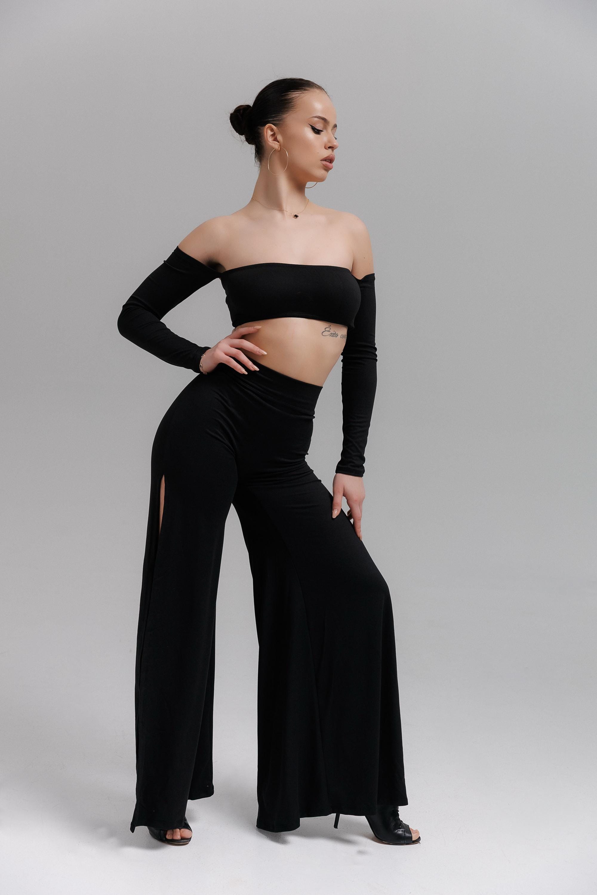 パンツ Strasbourg Slit Pants / THE TOE THE TOE Strasbourg Slit Pants Black