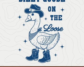 Silly Goose Cowboy PNG SVG : conception d'humour adulte (téléchargement numérique)