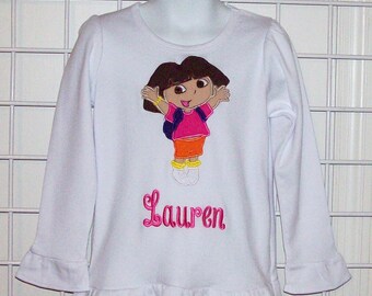 Dora Long Sleeve Christmas t-shirt Girl's size 3T New w/tag 