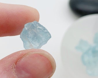 Aquamarine nugget, raw rough genuine gemstone, for altar, mindfulness, meditation