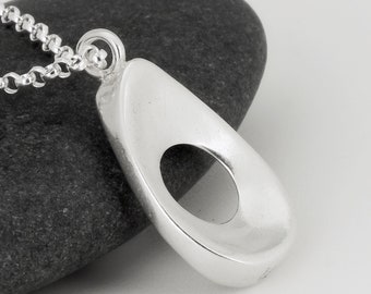 HANDMADE Teardrop Shaped Centering Pendant© Necklace, Yoga Jewelry, Meditation Tool