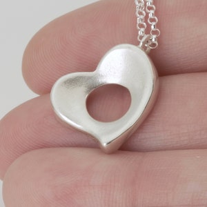 HANDMADE Heart Shaped Centering Pendant© Necklace, 16mm, Yoga Jewelry, Meditation Tool