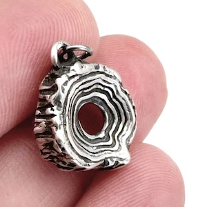 Trädringar i sterlingsilver med hänge: Mindfulness- och meditationssmycken