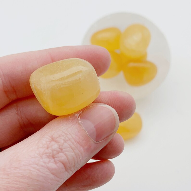 Yellow Calcite, nugget, genuine gemstone, for altar, mindfulness, meditation image 1