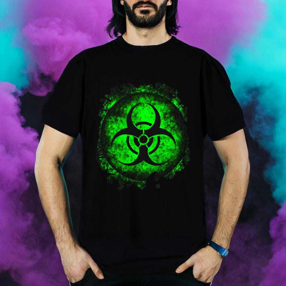 Biohazard Symbol T-shirt | Apocalyptic Grunge Graphic Tee - Etsy