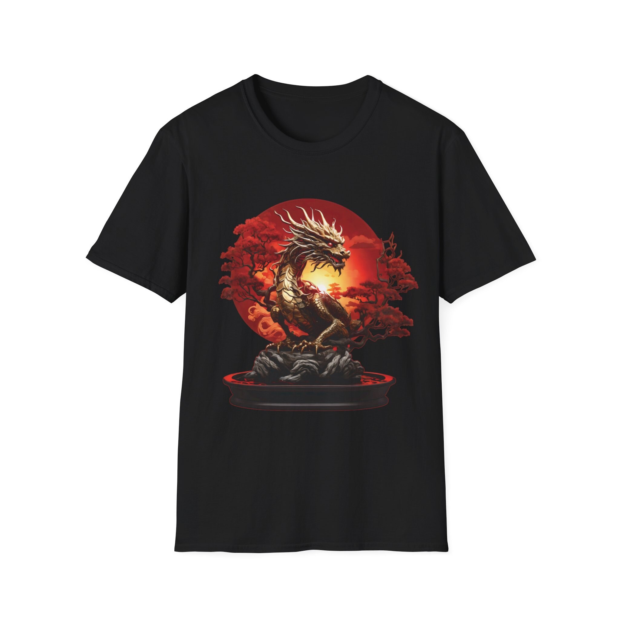 Red Dragon T-shirt | Both Side Digital Print | Dark Dragon