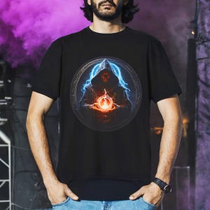 Warlock Wizard T-Shirt | Both Side Digital Print | Magical Fantasy Lovers Unisex Tee Gift