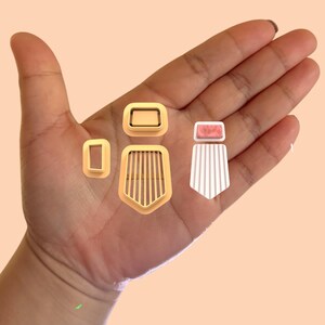 3D Printed Polymer Clay Cutter: Fringe Earring Design