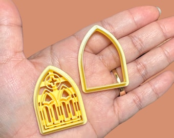 Gothic Frame D Clay Cutter Polymer cutter | Clay Cutter | cathedral clay cutter