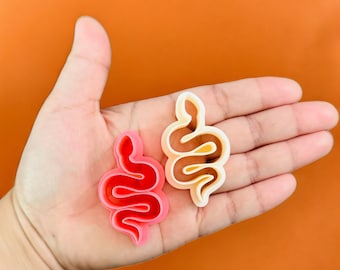 Snake mirrored  Set Polymer Clay Cutter | Unique clay cutter
