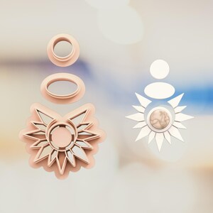 Sun Earring with Precious Stones Polymer Clay Cutter Air dry clay Cutter