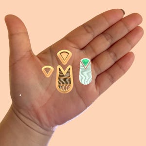 Fringe Earring Polymer Clay Cutter: Precious Stone D Shape