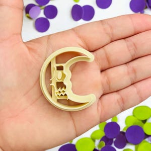 Skull Moon Halloween  Polymer clay Cutter