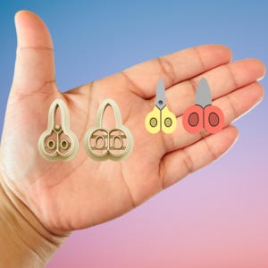3D Printed Polymer Clay Cutters: Crafting Scissors Pack