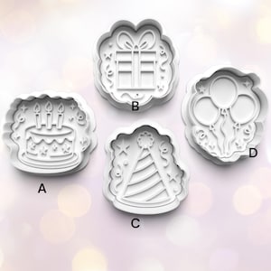 BIRTHDAY THEME cookie Cutter 3d Printed