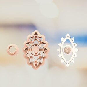 Eye Earring with Precious Stones A Polymer Clay Cutter Air dry clay Cutter