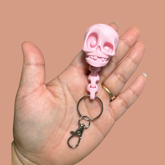 Skeleton Skull Keychain | Halloween Gift | Skull Keychain - Etsy