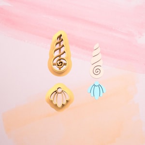 Seashells Combo Earring Cutters / Air dry clay cutter