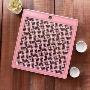 basket weave Stencil | Stencil cookie | Stencil for Polymer clay | Stencil for baking