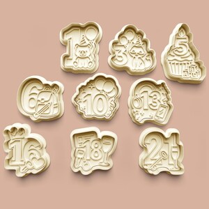 Birthday numbers THEME cookie Cutter 3d Printed