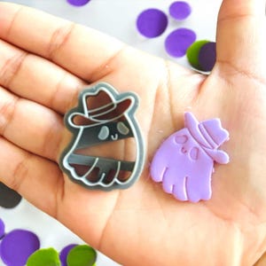 Ghost Cowboy Halloween  Polymer clay Cutter