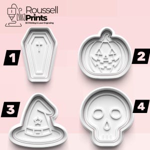Halloween Theme 1234  cookie Cutter 3d Printed