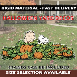 big decor Linus Snoopy CHARLIE BROWN HALLOWEEN decoration lawn outdoor peanuts halloween  Snoopy halloween Yard Art welcome great pumpkin