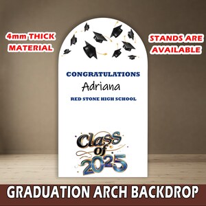 Class of 2025 Graduation Arch Backdrop: Personalized Coroplast Party Decor