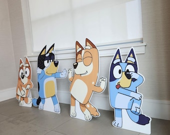 Piatti Bluey SMP502 Lot De 6 Masques En Carton Motif Famille Et Amis Bleu Bleu Bingo Piment 765136