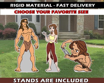 Tarzan birthday decoration party decor standee yard sign centerpiece backdrop toper birthday cutout Tarzan baby shower circus Disney tarzan