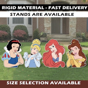 Princess Bust Cutouts, Princess backdrop, Princess party decor, Princess theme Decor, Princess prop, Princess Waist cut out, Disney princess