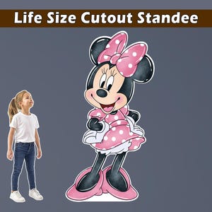 Minnie Mouse LIFE SIZE big decor birthday decoration yard sign Minnie cutout Mickey mouse party Minnie Mouse backdrop standee baby shower