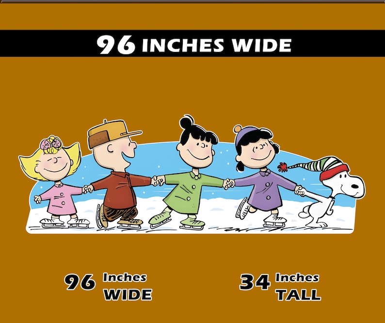 Big Decor Christmas Decoration Lawn Yard Peanuts Christmas Skating