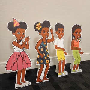 Gracies corner birthday decoration cutout party decor backdrop table topper standee baby shower  centerpieces African American Gracie&#39;s