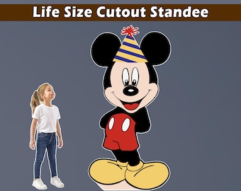 Life Size Mickey Mouse Yard Sign: 4mm Coroplast Party Decor