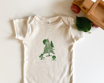 Tree and Mushroom Organic One Piece