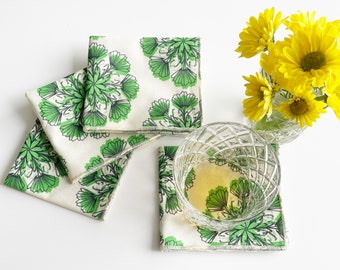 Radial Floral Cloth Cocktail Napkin Set