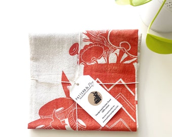 Teapot and Flowers Flour Sack Towel