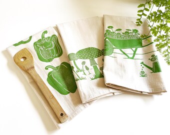 Garden Flour Sack Towels-Set of 3