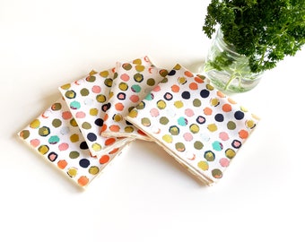 Watercolor Dot Cocktail Napkin Set