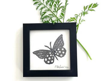 Butterfly  4x4 Block Print on Paper