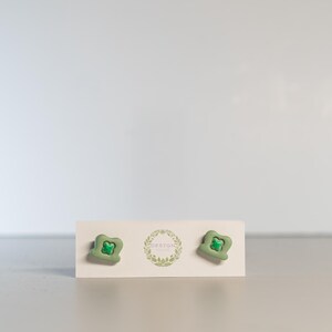 Leprechaun Hat Stud Earrings – Handmade Polymer Clay Earrings