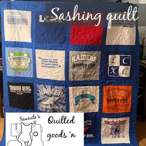 Sashing tee shirt Quilt deposit