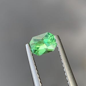 Mint Green Tsavorite Garnet: 0.60ct Octagon Cut Gemstone, Tanzania