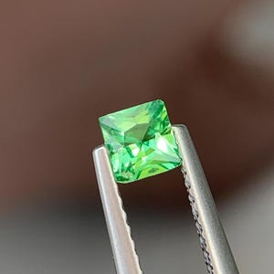 Princess Cut Tsavorite Garnet 0.35ct: Natural Medium Green Gemstone