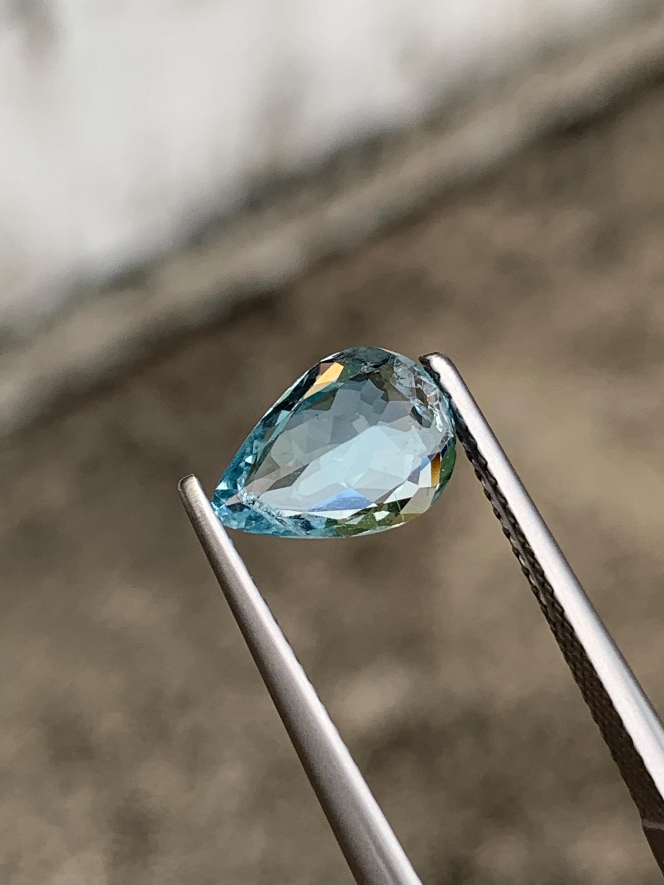 1.590 CT ブルー天然アクアマリン宝石、カスタムジュエリー、希少な